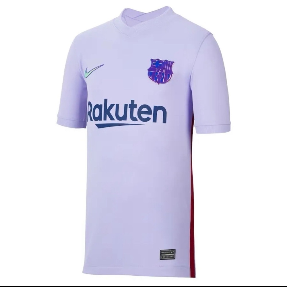 Nike FC Barcelona Big Kids Youth Unisex Stadium Home Soccer Jersey Lilac